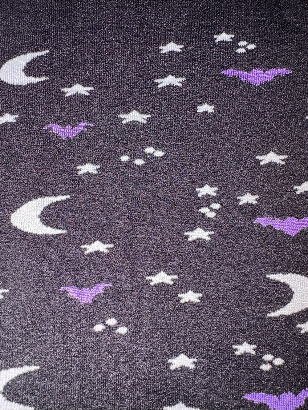 Snag Tights E 12-18 Halloween Moon Stars Bats Black Tights NEW